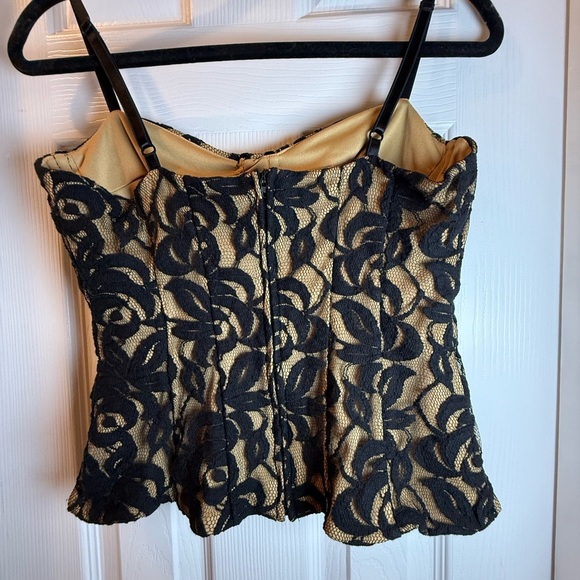 INC Chic Lace Bustier with Gold Lining Sexy Festival - Picture 4 of 7